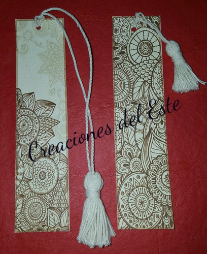 Imagen 6 de 7 de Marcalibros Personalizados Con Borla Decorativa X 3