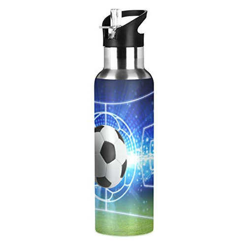 Sport Ball Football Galaxy Soccer Sport Water Bottle With St