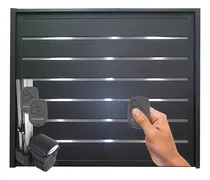 Comprar Portones levadizos 2.55x2.05m con motor y 2 controles color gris oscuro