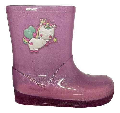 Bota Galocha Chuva Infantil Unicornio 41426 Pink Luelua