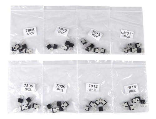 40pcs 8 Types 7805 7809 7812 7815 7905 7912 7915 Lm317 Trans