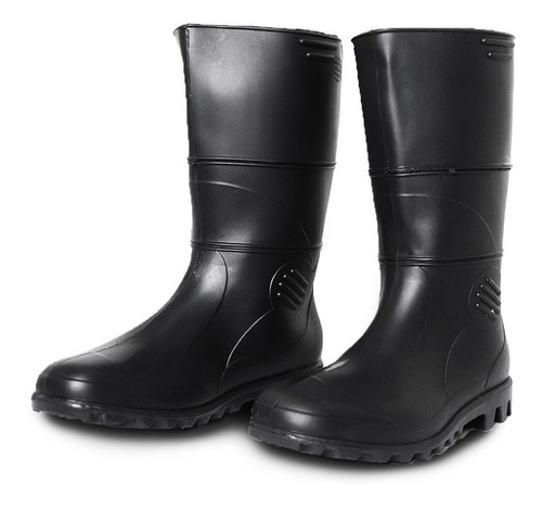 Bota Para Motoqueiro De Pvc (borracha) Cano Longo Para Chuva