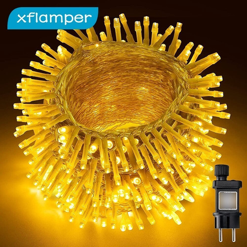 Imagen 2 de 7 de Guirnalda 50 Metros Blanca Cálida 500 Led Navidad Oferta