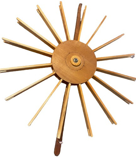 Manivela De Pipa Linha Grande 65cm De Madeira C/ Guia