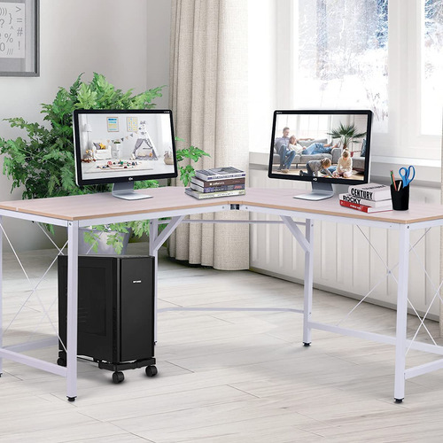 Soporte De Cpu Móvil Ajustable Con Ruedas Para Ordenador