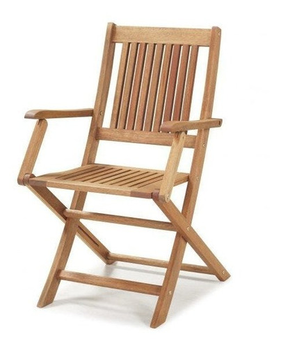 Cadeira Dobrável Em Madeira Maciça Com Braços C