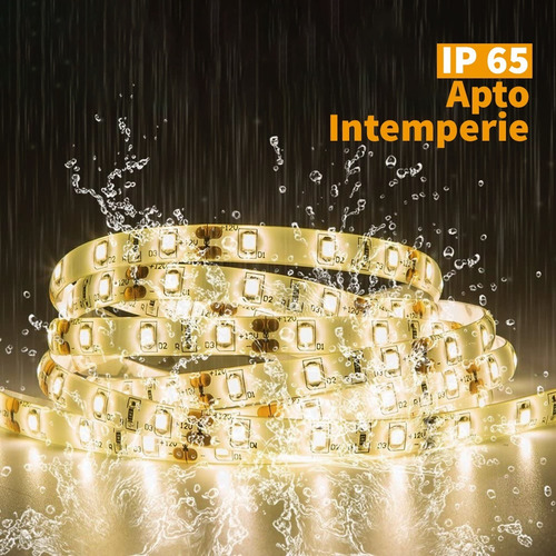 Imagen 6 de 9 de Cinta Tira Luces Led Exterior 5 Metros Luz Fria Calida Ip65