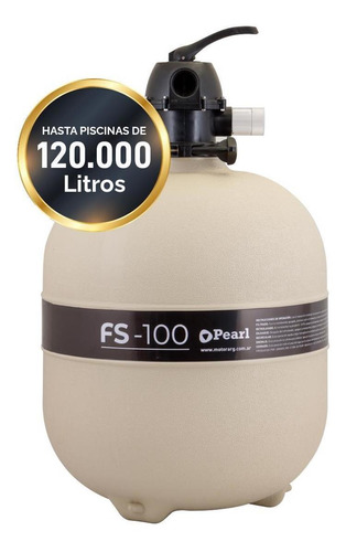 Filtro Pileta Pearl 120.000 Litros Válvula 6 Vías Agua No Ap