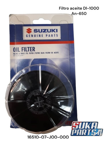 Filtro De Aceite Suzuki Dl-1000  An-650  #16510-07-j00-000