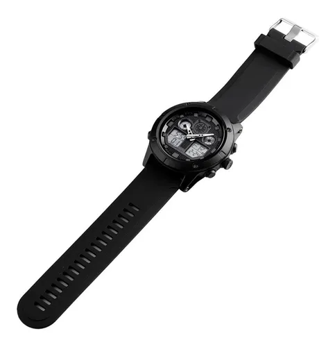 Reloj Hombre Skmei 1514 Ana digi Cron metro Alarma Luz 5atm