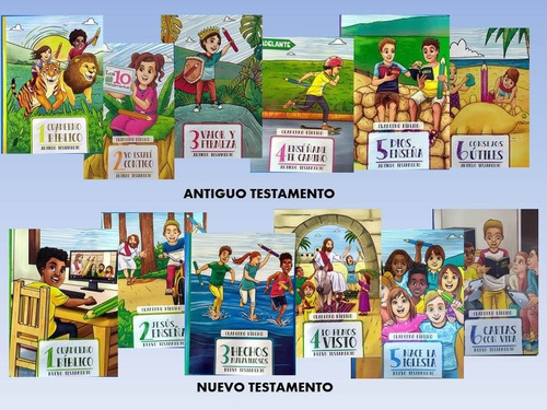 Imagen 1 de 6 de Libros Bíblicos Escuela Bíblica Niños Packs Maestro-alumnos
