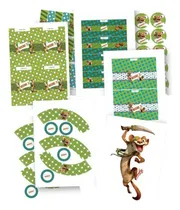 Comprar Kit Imprimible Buck La Era Del Hielo Bolsita Invitación 