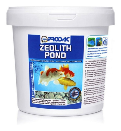 Prodac Zeolite Pond Para Aquários E Lagos 5kg