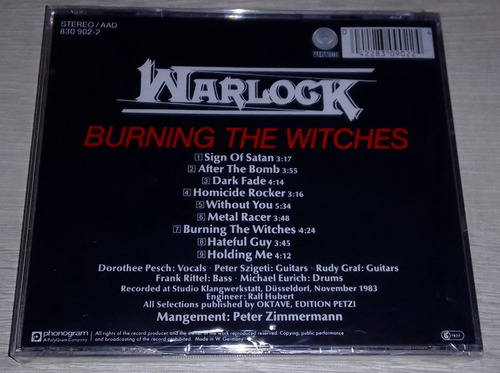 Warlock - Burning The Witches (imp/eu) Cd Lacrado