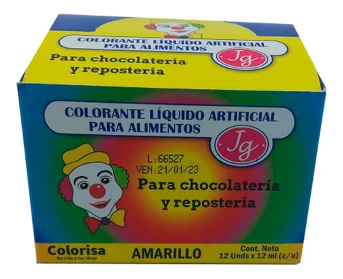 Caja De 12 Colorantes Payasito - mL a $10600