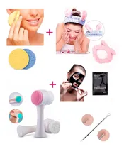 Comprar Combo Limpieza Facial Vincha Esponjas Exfoliante Imperdible