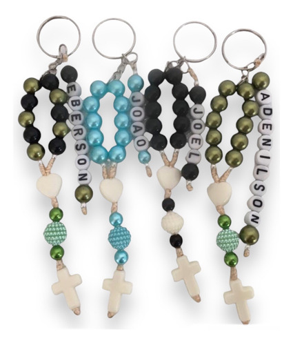 Mini Terço Nossa Senhora Dezena Chaveiro Personalizado
