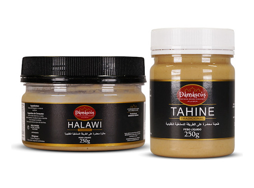 Kit Tahine E Halawi Tradicional Damascus 250g Árabe Gourmet