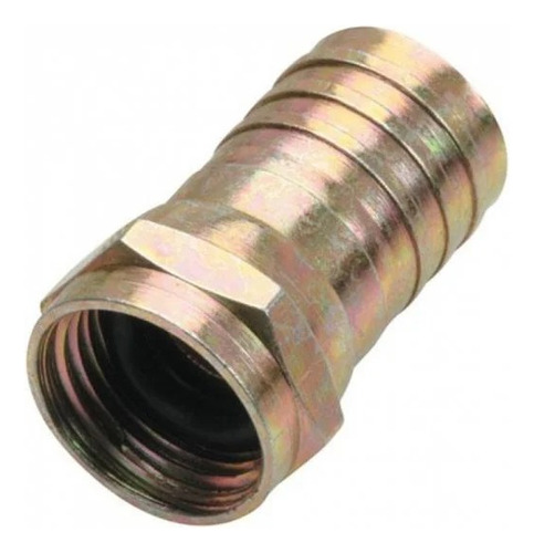 Conector Macho Tipo F Para Cable Rg6, De Latón, Con Anillo