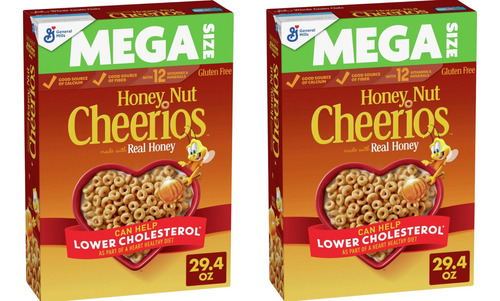 Cereal Americano Honey Nut Cheerios Mega Size 2 Pack