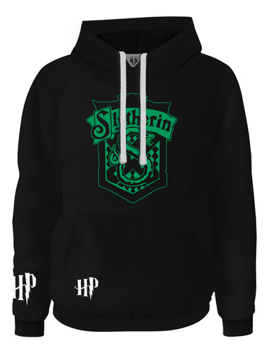 Hoodie Buzo Buso Saco Fan  Casa Slytherin Harry Potter