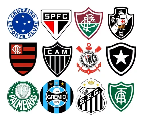 Adesivos Times De Futebol Jogos Brasileirão 24 Unidades