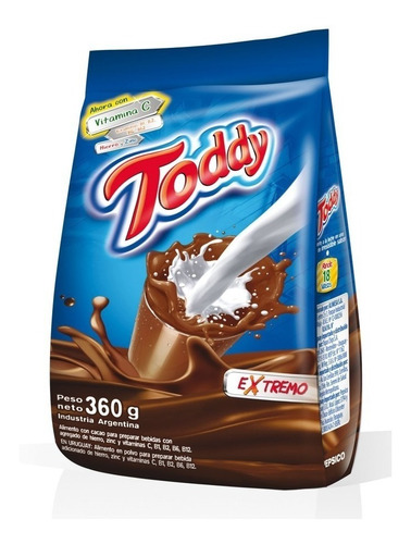 Cacao Toddy Extremo 360 Grs X 7 Unidades