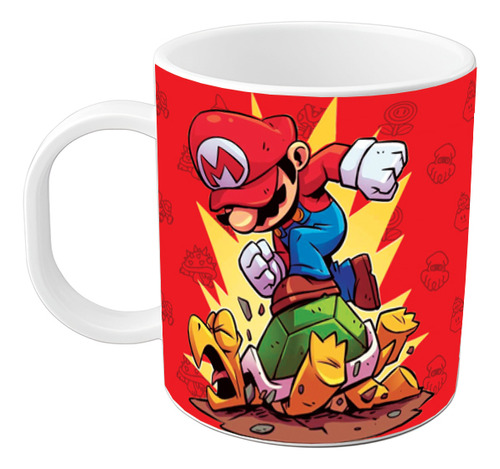 Taza Super Mario Bros Videojuego Gamer Plastico