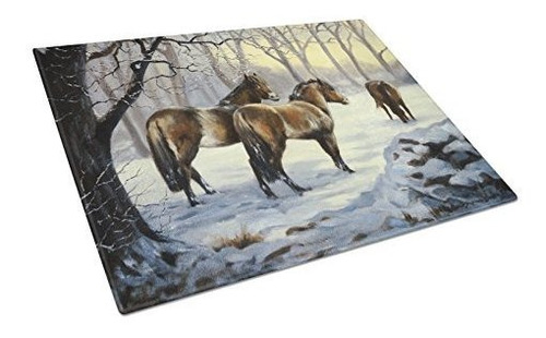 Caroline's Treasures Bdba0122lcb Horses In Snow By Daphne Ba