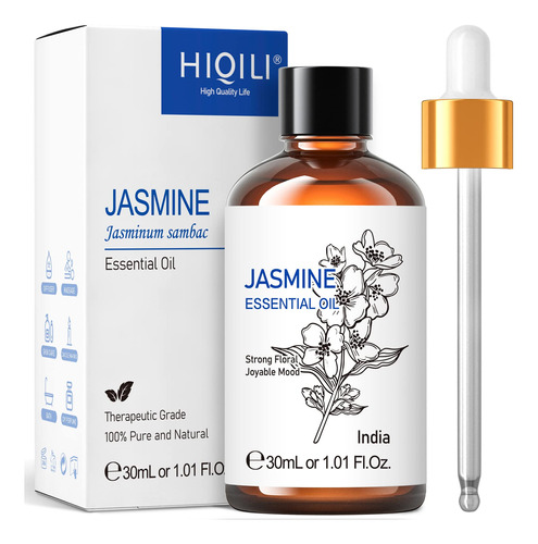 Hiqili Aceite Esencial De Jazmn Para Difusor, Masaje, Piel,