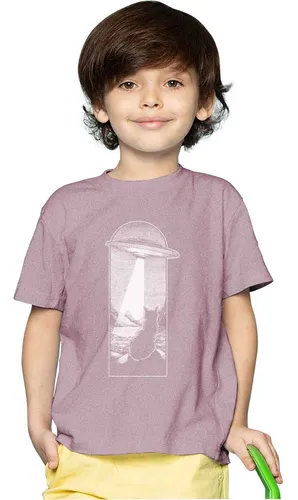 Gato Ufo Platillo Volador 607 Polera Niño Dtf
