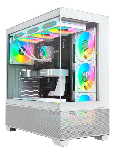 Gabinete Galax Saturno White M-atx Frontal Vidro Sem Fan