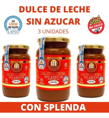 Dulce De Leche S/azucar Con Splenda Doña Magdalena X3u.