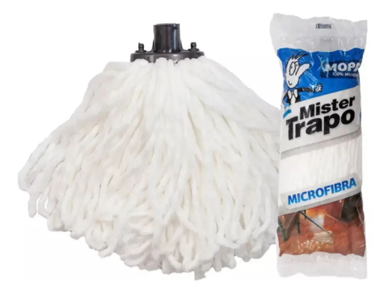 Repuesto Mopa Microfibra Blanco Mister Trapo