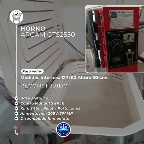 comprar Horno Para Vidrio Arcam Modelo Gts2550 Reconstruido