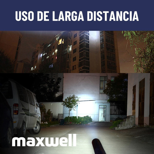 Linterna Led Tipo Bate Recargable Maxwell Potente Seguridad