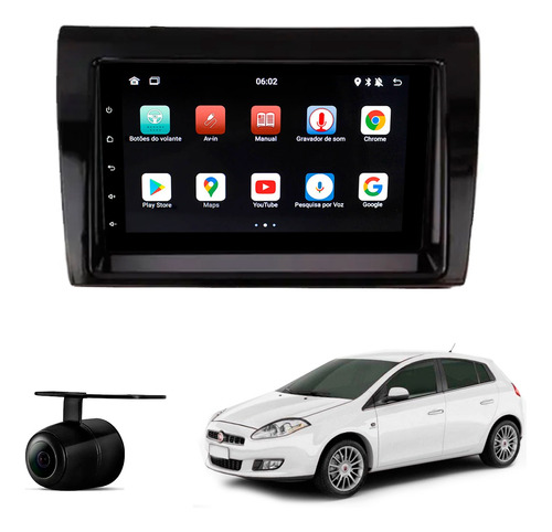 Central Multimídia Android Bt Gps Wifi Fiat Bravo 2011-2014