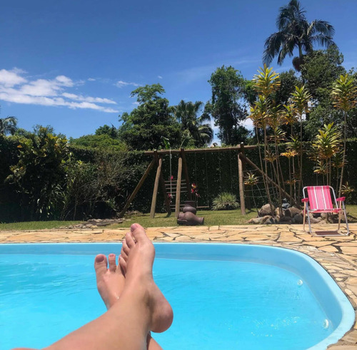 Casa Mobiliada Em Antonina Com Piscina E Área Verde