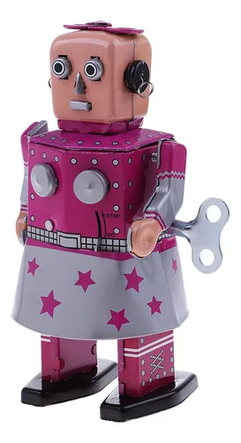 comprar Vintage Wind Up Robot Clockwork Walking Robot Para Niños