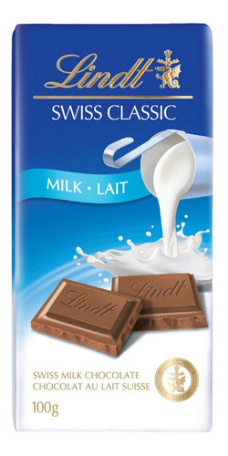 Lindt Swiss Classic Chocolate Semiamargo Con Leche 100 Gr.