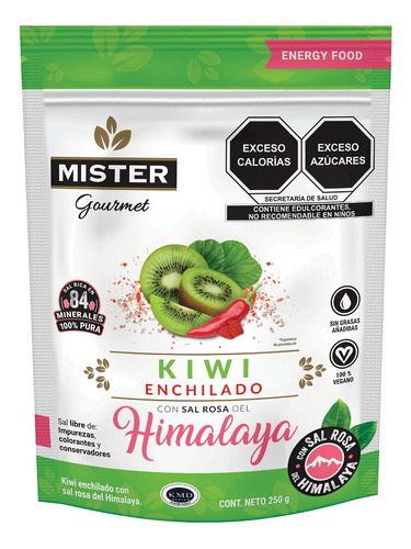 Kiwi Enchilado Con Sal Del Himalaya Mister 250 G