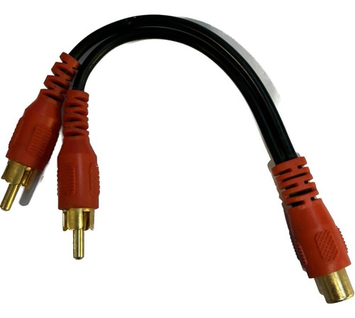 2 Pc Rca Phono Divisor Y 1 Hembra A 2 Macho Cable Conector D