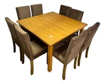 Comprar Juego Mesa Comedor 1, 35+ 8 Sillas Madera\u002Ftapizado En Pana Color Catálogos En Fotos Diseño De La Tela De Las Sillas Liso