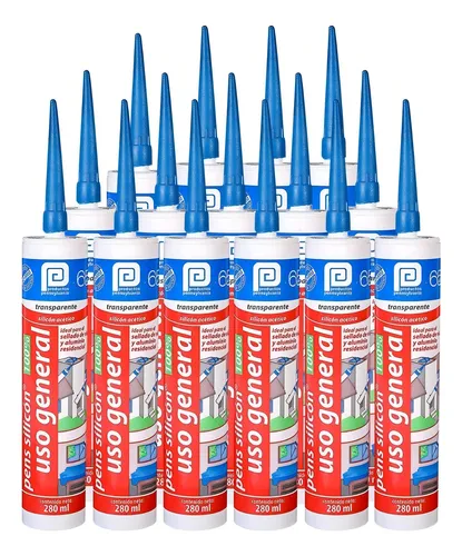 Sellador De Silicón Acético Pennsylvania Pepe Blanco Transparente En Tubo 280ml