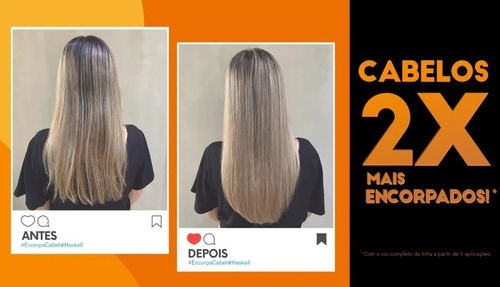 Kit Haskell Encorpa Cabelo Shampoo Condicio Máscara E Fluido