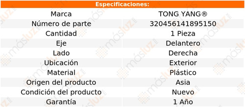 Lodera Delantera Derecha Ext Tahoe 2021/2023 Tong Yang