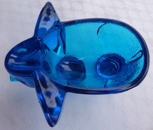Monijor62-antiguo Coleccion Querandi Elefante Vidrio Azul (Usado)