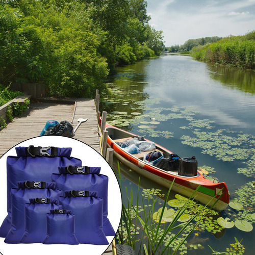 6x Juego De Bolsas Secas Impermeables Sacos Secos Azul Azul