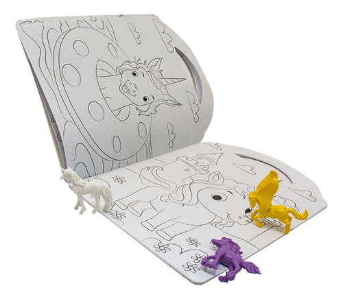 Livro Mais Cor E Diversão Com Miniaturas Unicórnios