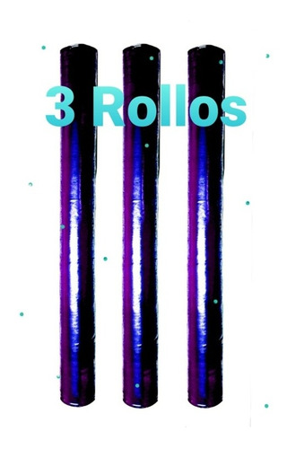 3 Rollos De Plástico Cristal Corto 35cm×35 Metros